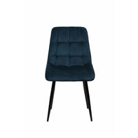 Esszimmerstuhl Nice Dunkelblau mit schwarzem Fuß Mahom