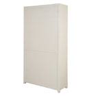 Mangoholz Wandschrank Phoenix 120 cm Creme Mahom (3 offene Fächer, 4 Türen)