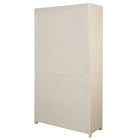 Mangoholz Wandschrank Phoenix 120 cm Creme Mahom (5 offene Fächer, 2 Türen)