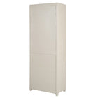 Mangoholz Wandschrank Phoenix 80 cm Creme Mahom (4 offene Fächer, 2 Türen)