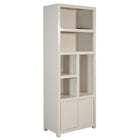 Mangoholz Wandschrank Phoenix 80 cm Creme Mahom (5 offene Fächer, 2 Türen)