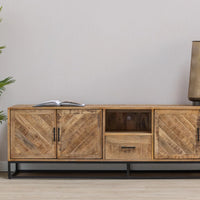 Mangoholz TV-Möbel Reno 200 cm mit 1 Schublade Mahom