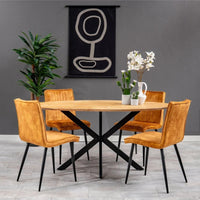 Esszimmerstuhl Angers Cognac mit schwarzem Fuß Mahom