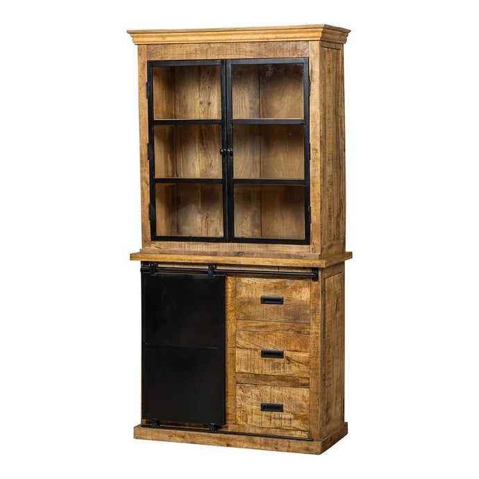 Mangoholz Buffet Schrank Denver 120 cm mit Türen Gerade Mahom