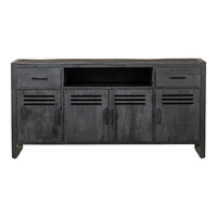 Mangoholz Anrichte Henderson Schwarz 180 cm Mahom