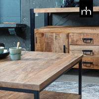 Mangoholz Couchtisch Miami 80 x 80 Mahom
