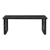 Mangoholz Esstisch Cleveland Schwarz Rechteck 200x100 cm Mahom