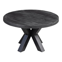 Mangoholz Couchtisch Glendale Schwarz 70 cm Mahom