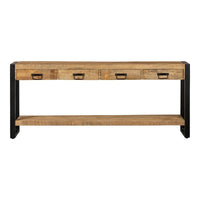 Mangoholz Seitentisch Britt 4 Schubladen Mahom