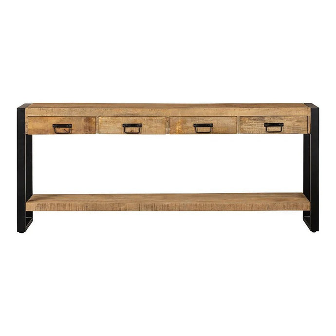 Mangoholz Seitentisch Britt 4 Schubladen Mahom