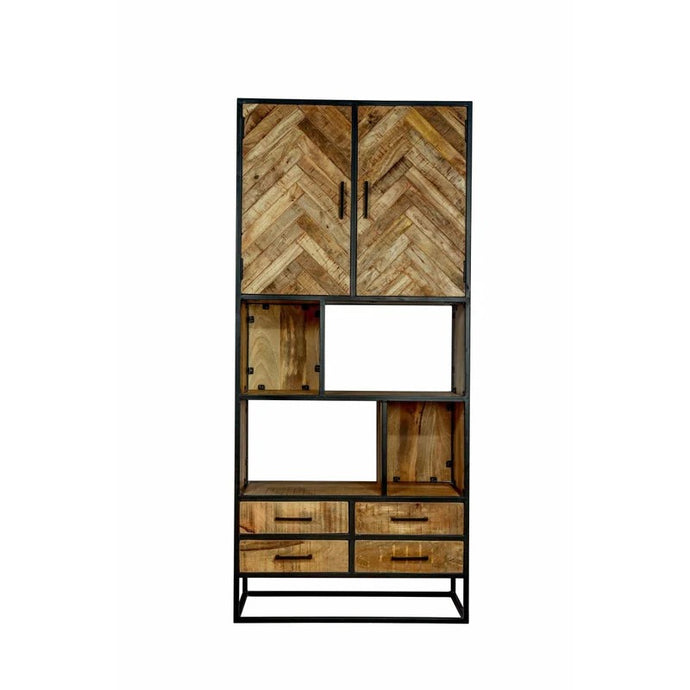 Mangoholz Fächerschrank Toronto 90 cm Mahom