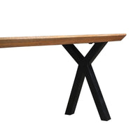 Mangoholz Esszimmerbank Salerno X-Fuß 180x40 cm Mahom