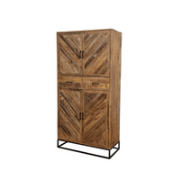 Mangoholz Schrank Reno 100 cm mit 2 Schubladen und 4 Türen Mahom