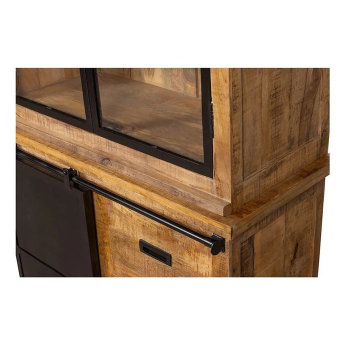 Mangoholz Buffet-Schrank Denver 200 cm Doppeltüren gerade Mahom