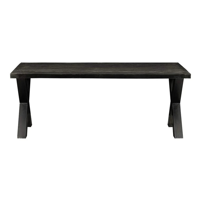 Mangoholz Esstisch Columbus Schwarz Rechteck 140x90 cm Mahom