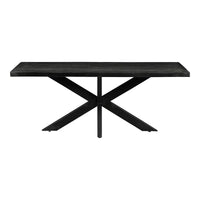 Mangoholz Esstisch Memphis Schwarz Rechteck 300x100 cm Mahom