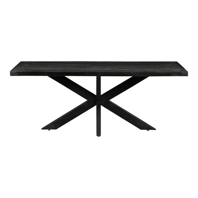 Mangoholz Esstisch Memphis Schwarz Rechteck 280x100 cm Mahom