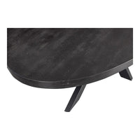 Mangoholz Esstisch Tulsa Schwarz Oval 210×100 cm Mahom
