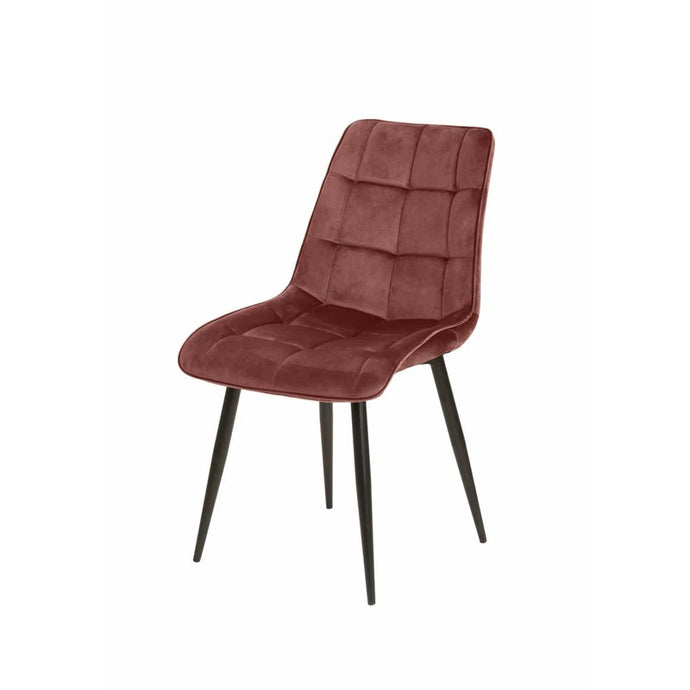 Esszimmerstuhl Nice Rosa mit schwarzem Fuß Mahom