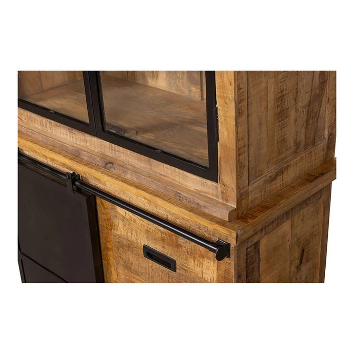 Mangoholz Buffet Schrank Denver 120 cm mit Türen Gerade Mahom
