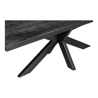 Mangoholz Esstisch Memphis Schwarz Rechteck 300x100 cm Mahom