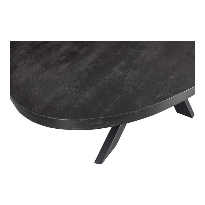 Mangoholz Esstisch Tulsa Schwarz Oval 300×130 cm Mahom