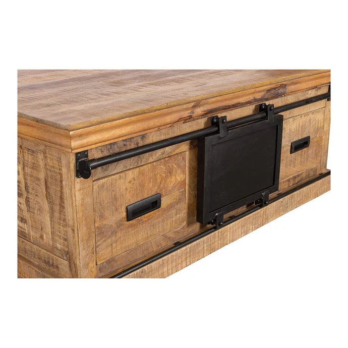 Mangoholz Couchtisch Portland 120 cm 4 Schubladen Mahom