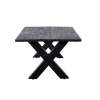 Mangoholz Couchtisch Orlando Schwarz 130 cm Mahom