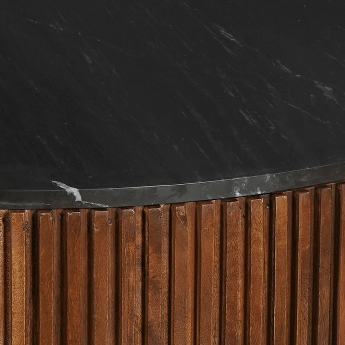 Mangoholz Couchtisch Rund Austin 105 cm Mahom