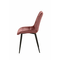 Esszimmerstuhl Nice Rosa mit schwarzem Fuß Mahom