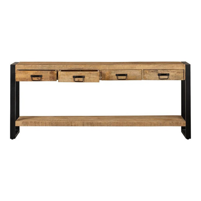 Mangoholz Seitentisch Britt 4 Schubladen Mahom