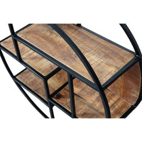 Mangoholz Wandregal Rund 80 cm Mahom
