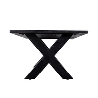 Mangoholz Couchtisch Orlando Schwarz 130 cm Mahom