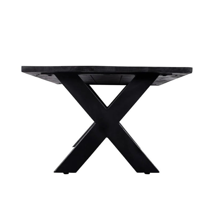 Mangoholz Couchtisch Orlando Schwarz 130 cm Mahom