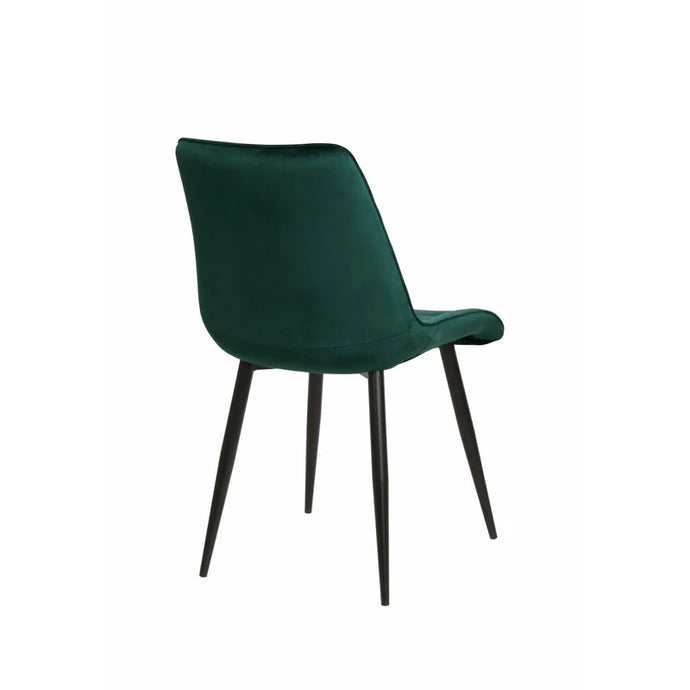 Esszimmerstuhl Nice Dunkelgrün mit schwarzem Fuß Mahom