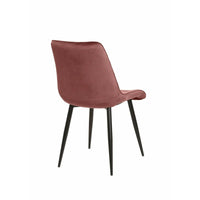 Esszimmerstuhl Nice Rosa mit schwarzem Fuß Mahom