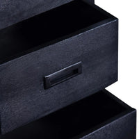 Mangoholz Anrichte Newark Schwarz 140 cm Mahom