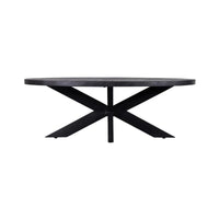 Mangoholz Couchtisch Tulsa Schwarz Oval Mahom