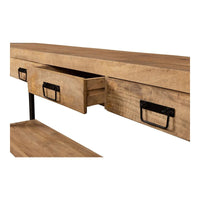 Mangoholz Seitentisch Britt 4 Schubladen Mahom