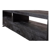 Mangoholz TV-Möbel Britt Schwarz 220 cm Mahom