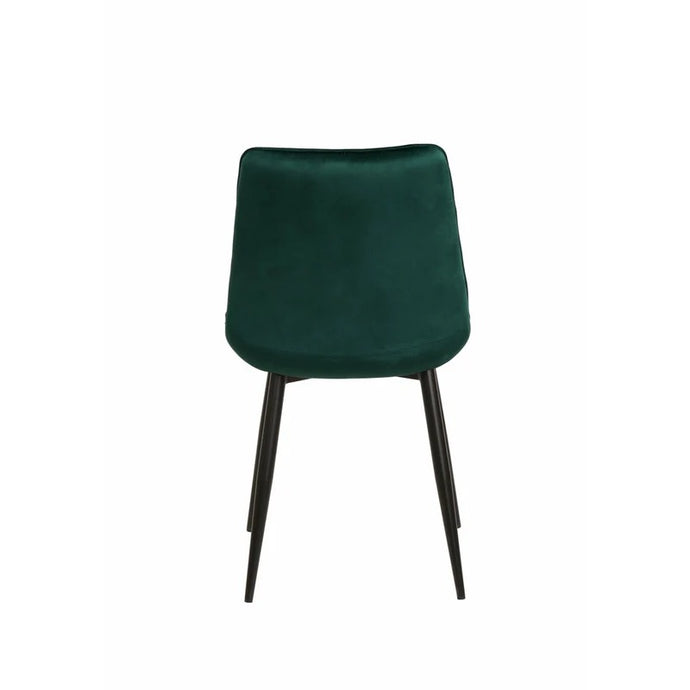 Esszimmerstuhl Nice Dunkelgrün mit schwarzem Fuß Mahom
