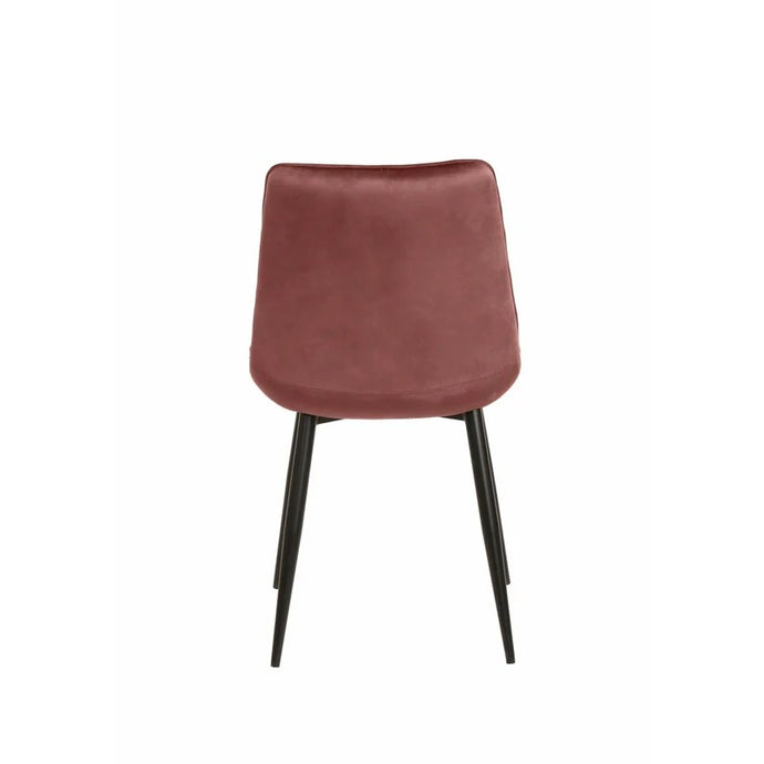 Esszimmerstuhl Nice Rosa mit schwarzem Fuß Mahom