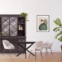 Mangoholz Esstisch Bologna Oval Schwarz 300x130 cm Mahom