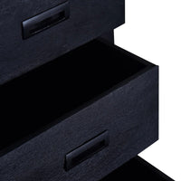 Mangoholz Anrichte Newark Schwarz 140 cm Mahom