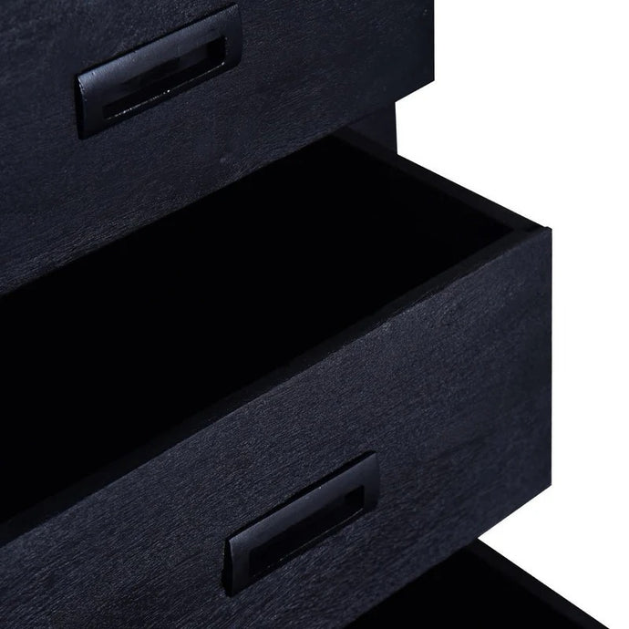 Mangoholz Anrichte Newark Schwarz 140 cm Mahom