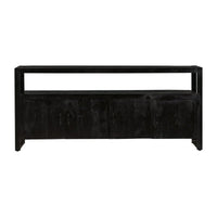 Mangoholz Anrichte Britt Schwarz 180 cm Mahom