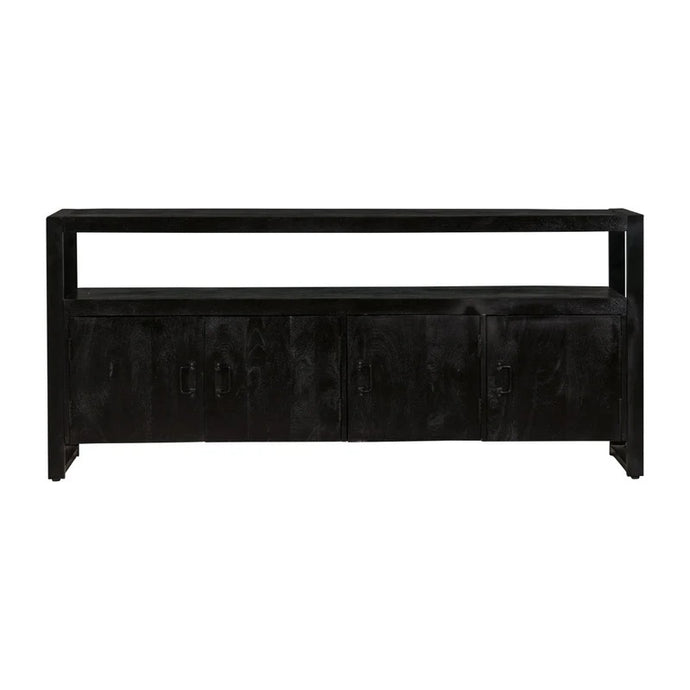 Mangoholz Anrichte Britt Schwarz 180 cm Mahom