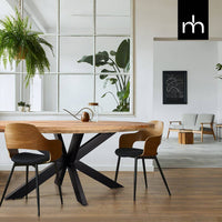 Mangoholz Esstisch Tulsa Oval 240×110 cm Mahom