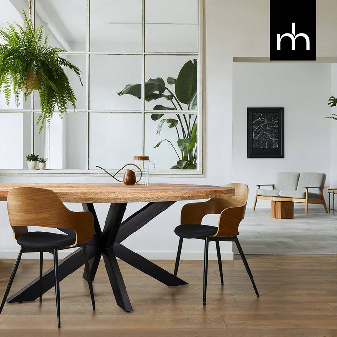 Mangoholz Esstisch Tulsa Oval 220×110 cm Mahom