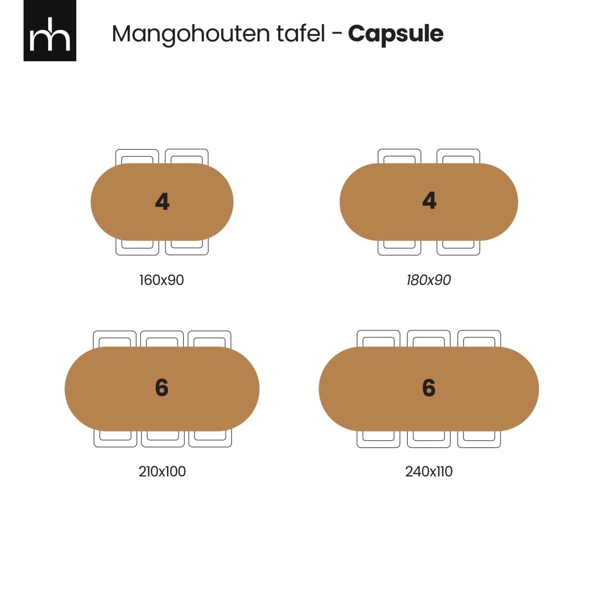 Mangoholz Esstisch Capsule